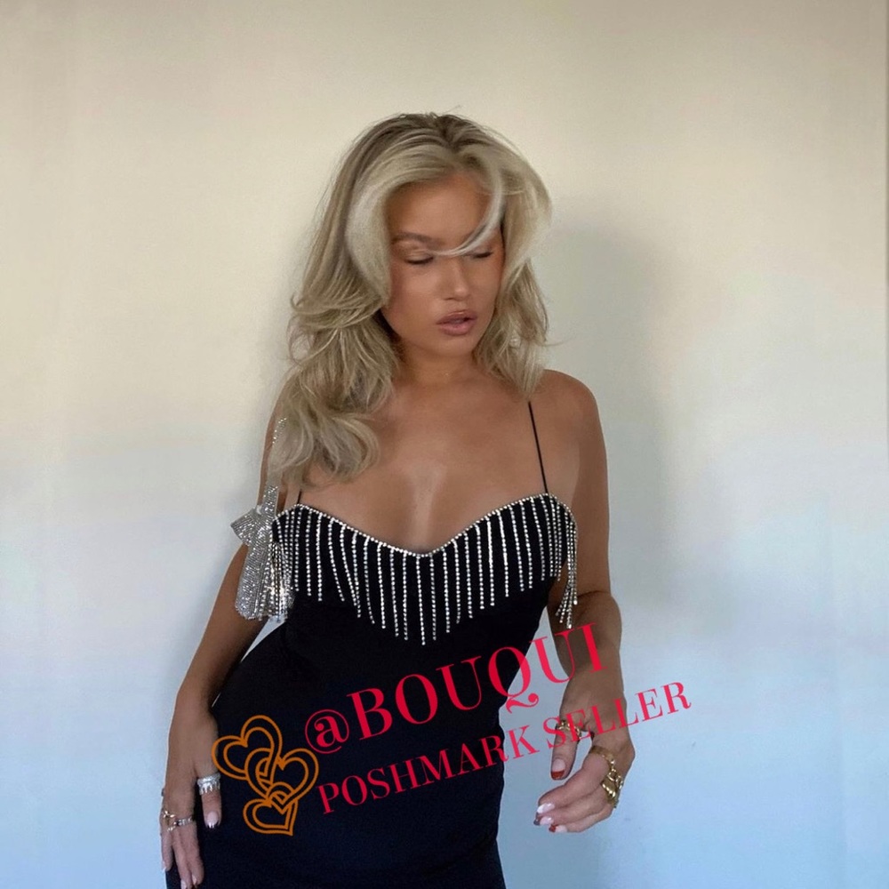 BLOGGERS FAV ZARA JEWEL FRINGED MINI DRESS WITH SPAGHETTI STRAPS - Picture 6 of 13